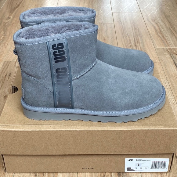 UGG Shoes - NIB✨UGG® Women’s Classic Mini Side Logo Boot Gray Sz 8